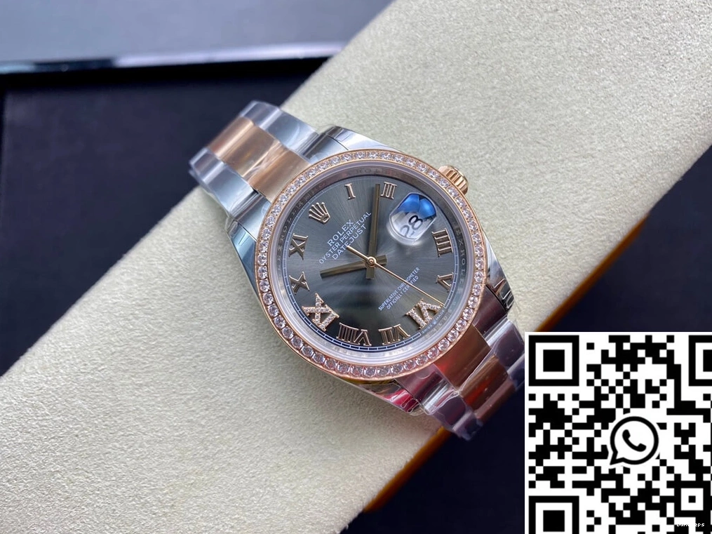 EW Diamond-set M126281RBR-0012 Datejust Rolex Factory Bezel 1002